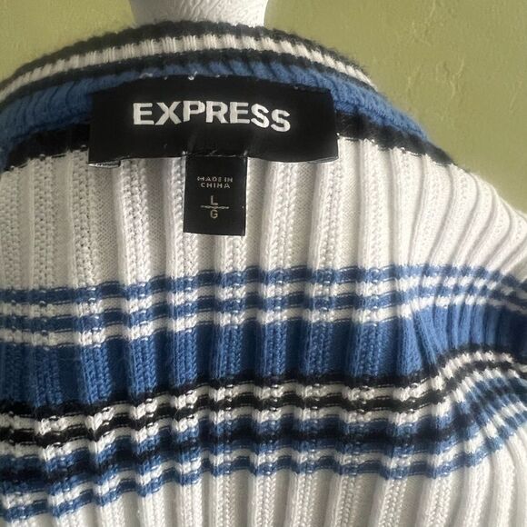 Express Blue and Black Striped Sweater - Picture 5 of 5